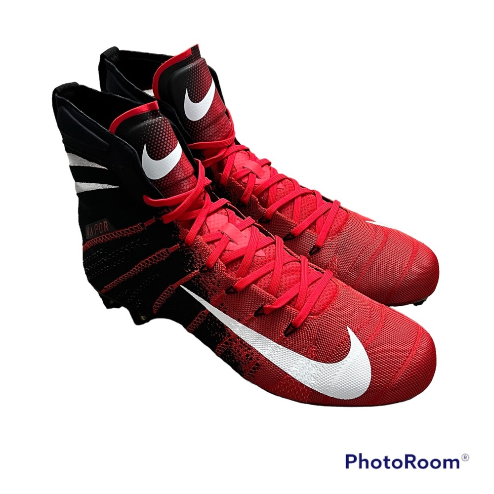 Nike Vapor Untouchable 3 Elite Flyknit Black Red ‘Bred’ AO3006-060 Mens Size 13